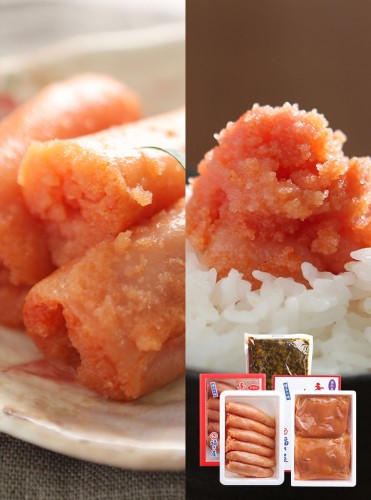 無着色辛子めんたい切子450g×1無着色くずれめんたい600g×1【プレゼント】明太辛子高菜130g×1